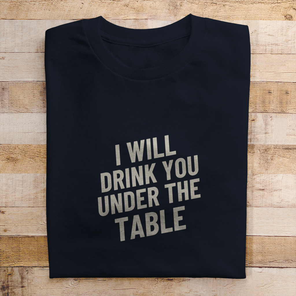 Herren T-Shirt drink ander the table