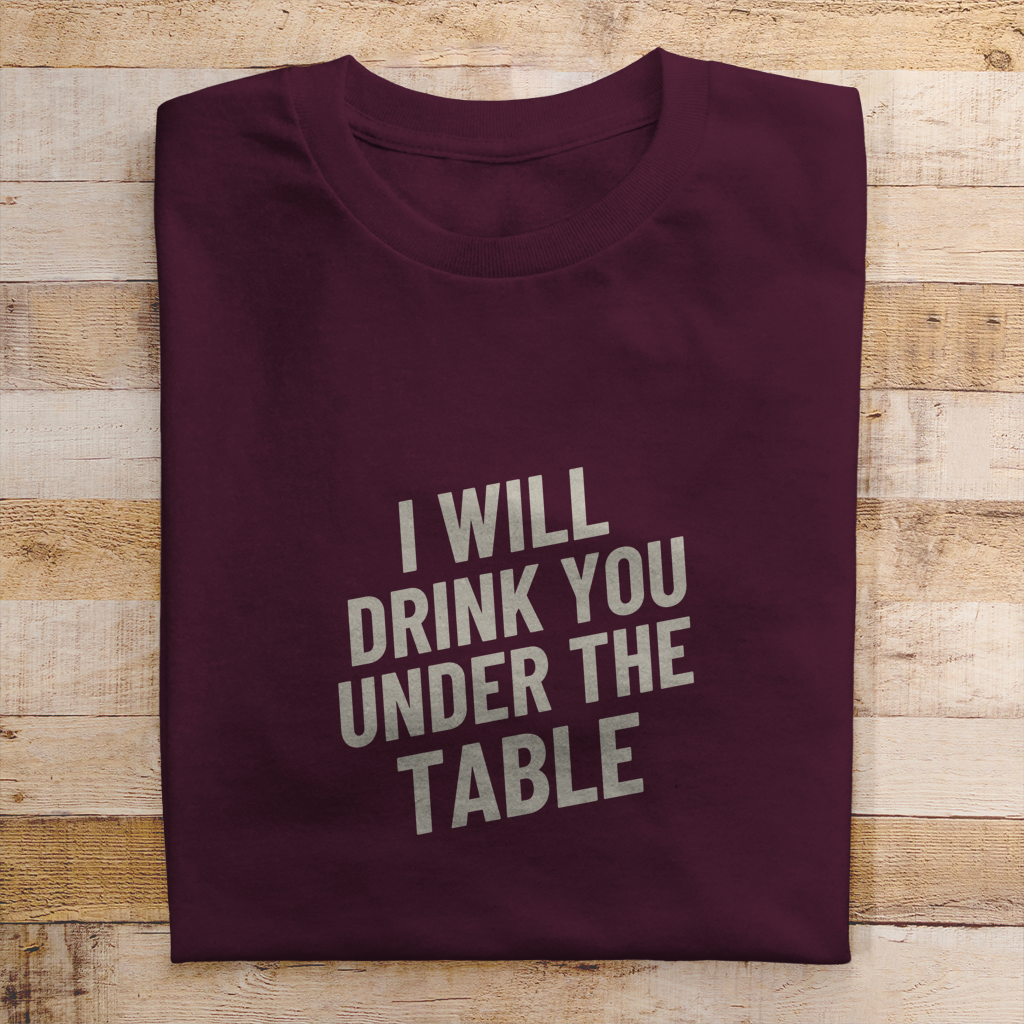 Herren T-Shirt drink ander the table