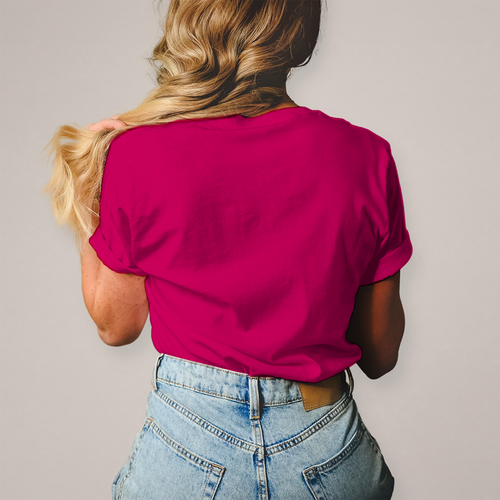 Damen T-Shirt drink ander the table