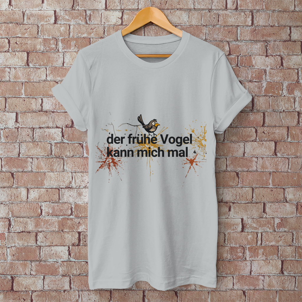 Herren T-Shirt der frühe Vogel