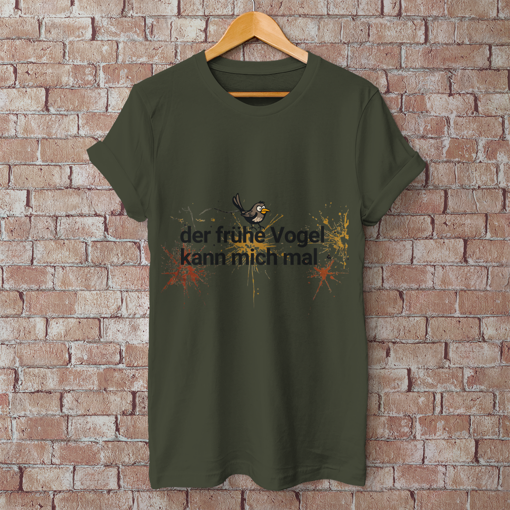 Herren T-Shirt der frühe Vogel