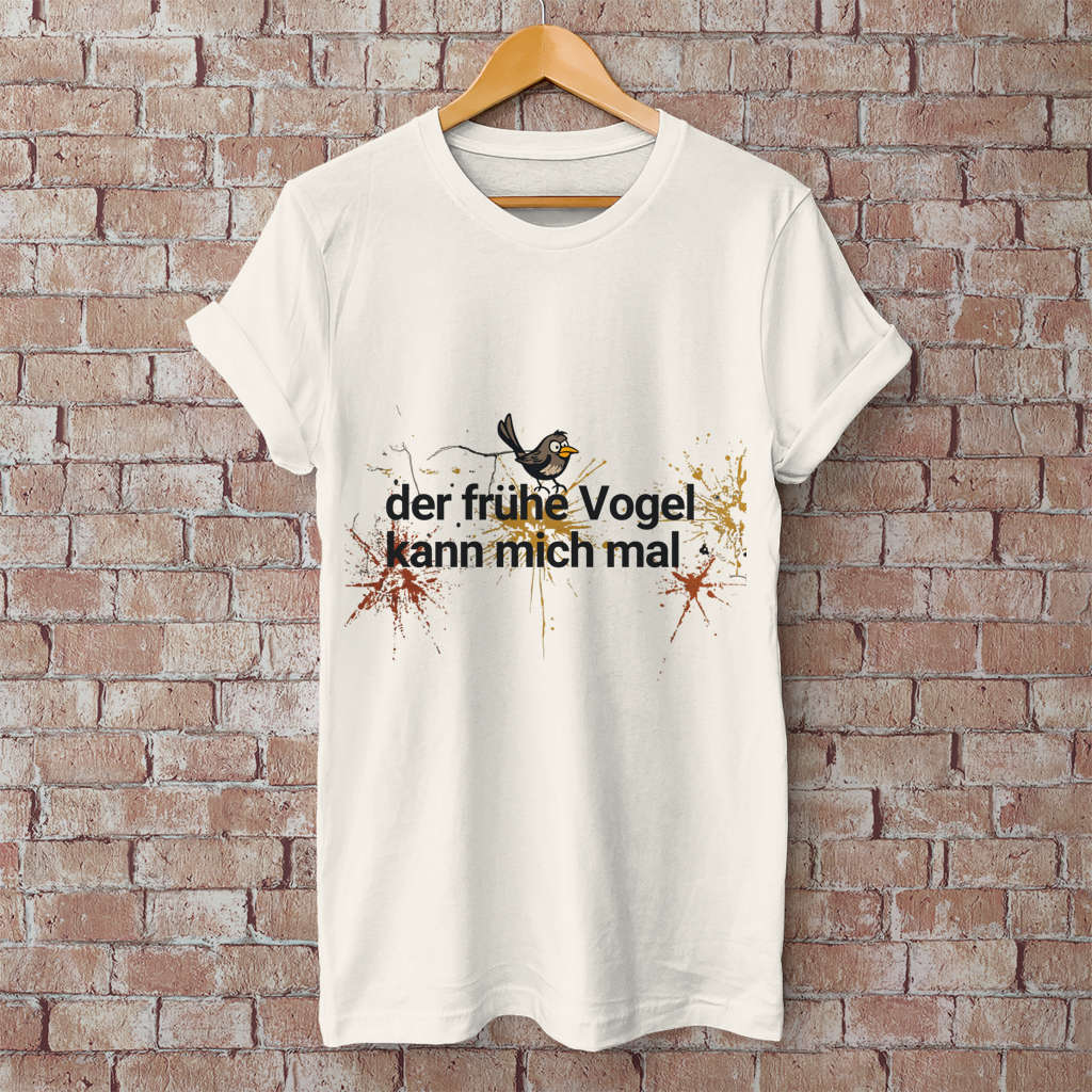 Herren T-Shirt der frühe Vogel
