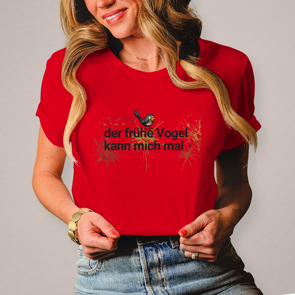 Damen T-Shirt der frühe Vogel