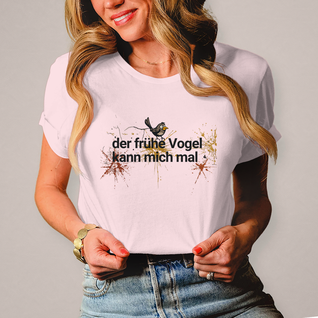 Damen T-Shirt der frühe Vogel