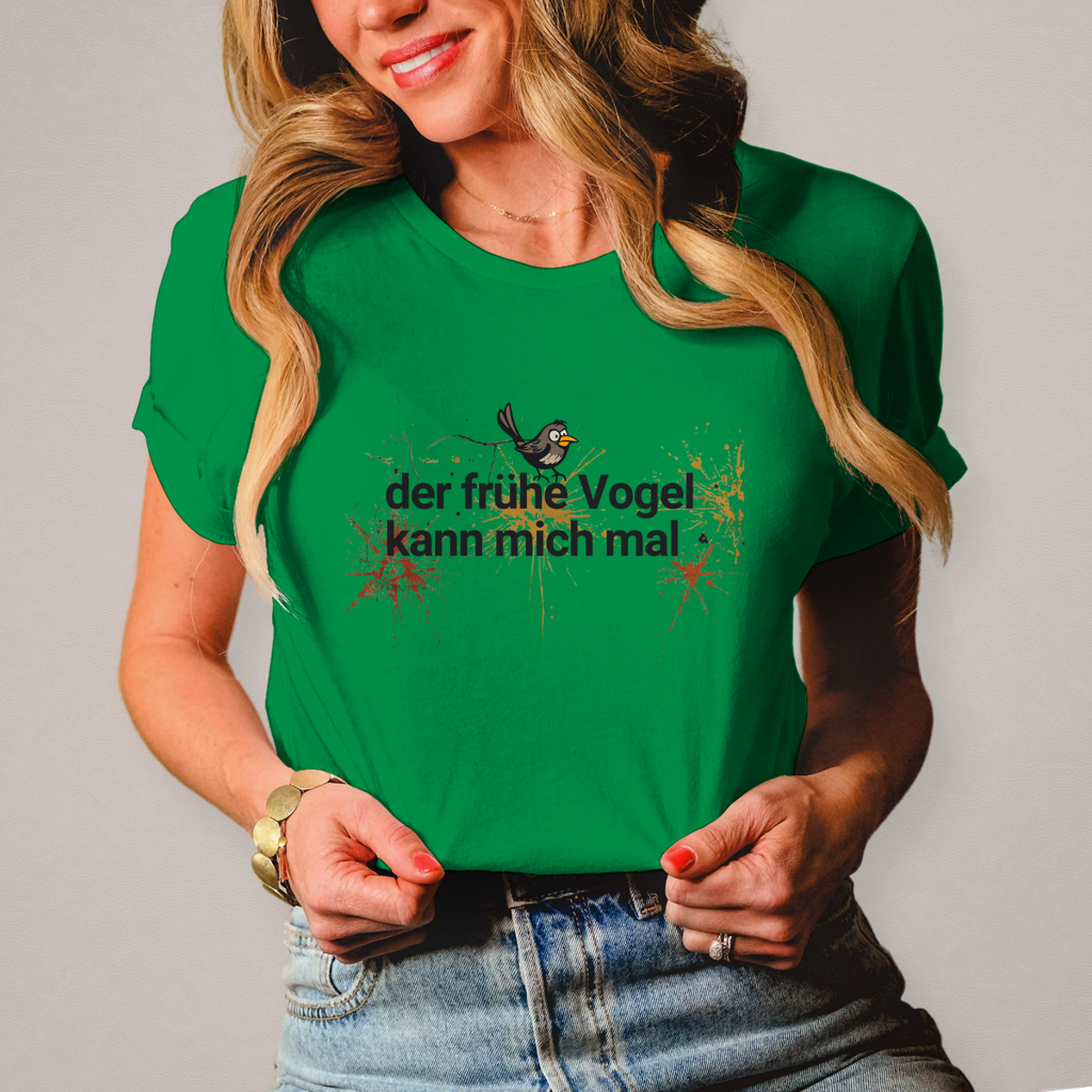 Damen T-Shirt der frühe Vogel