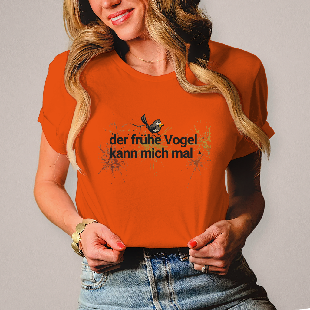 Damen T-Shirt der frühe Vogel