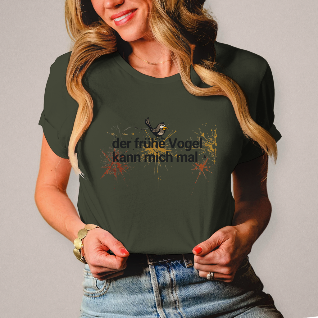 Damen T-Shirt der frühe Vogel