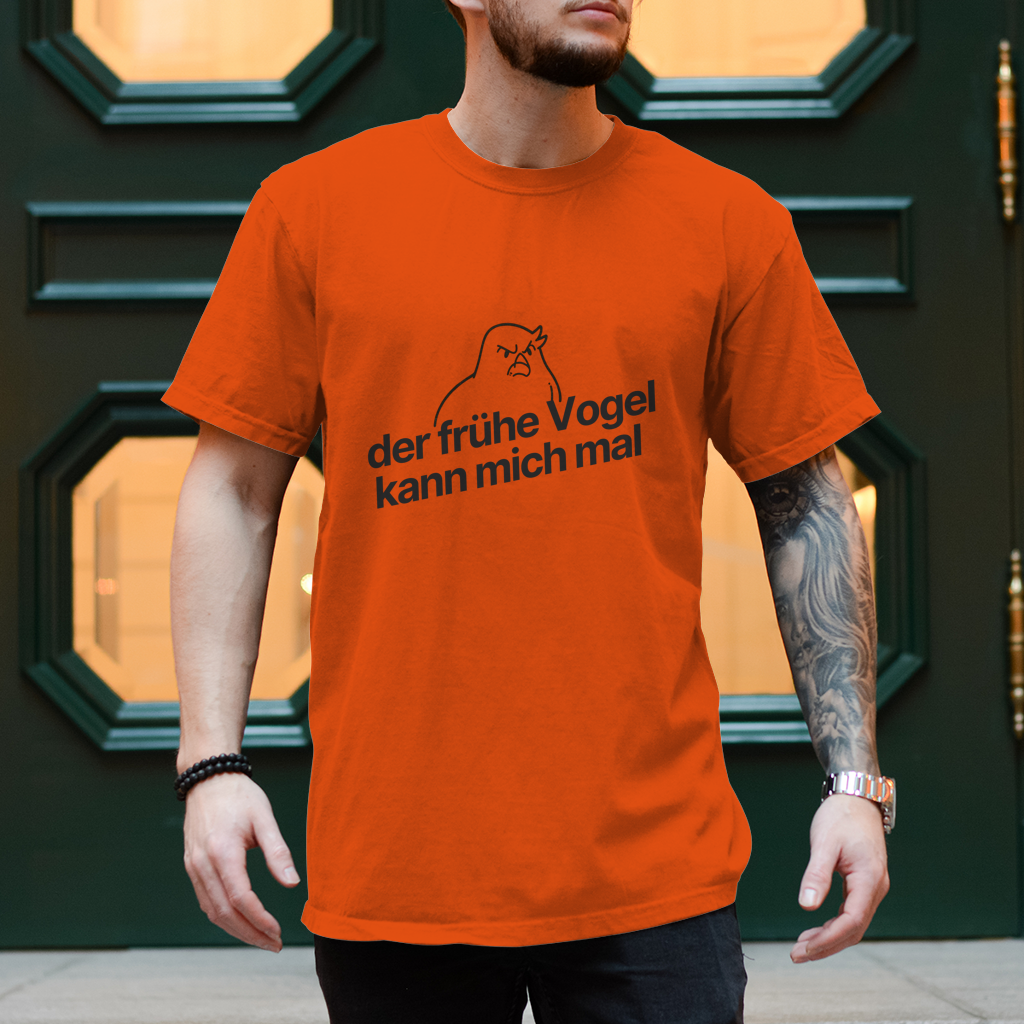 Herren T-Shirt der frühe Vogel 1