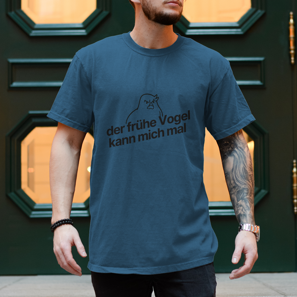 Herren T-Shirt der frühe Vogel 1