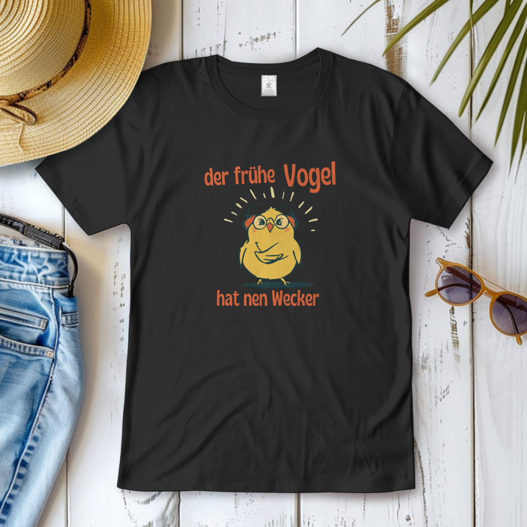Damen T-Shirt Der frühe Vogel 2