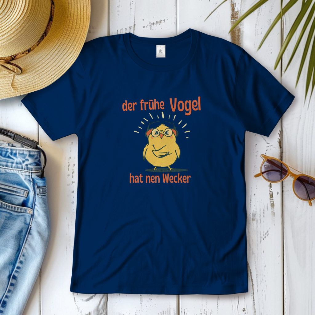 Damen T-Shirt Der frühe Vogel 2