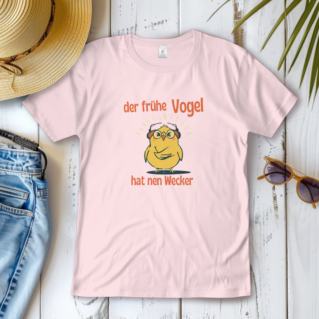 Damen T-Shirt Der frühe Vogel 2