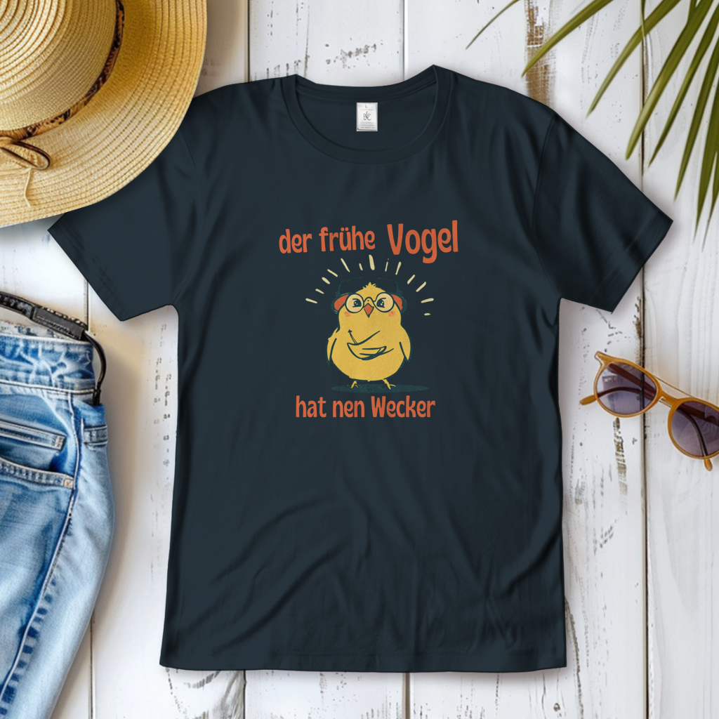 Damen T-Shirt Der frühe Vogel 2
