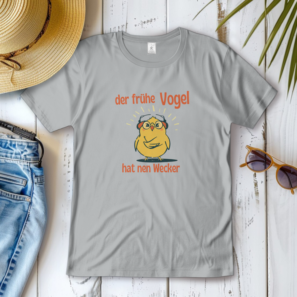 Damen T-Shirt Der frühe Vogel 2