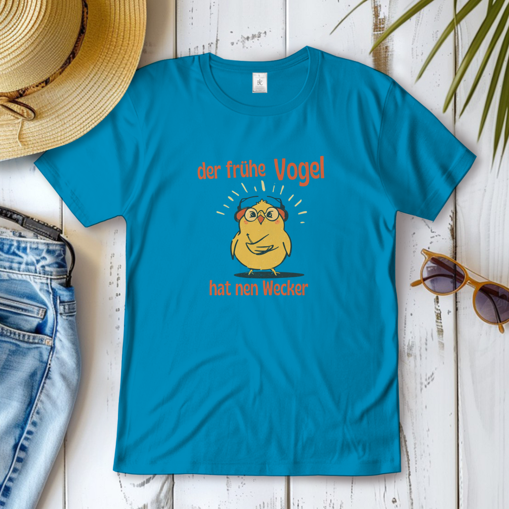 Damen T-Shirt Der frühe Vogel 2