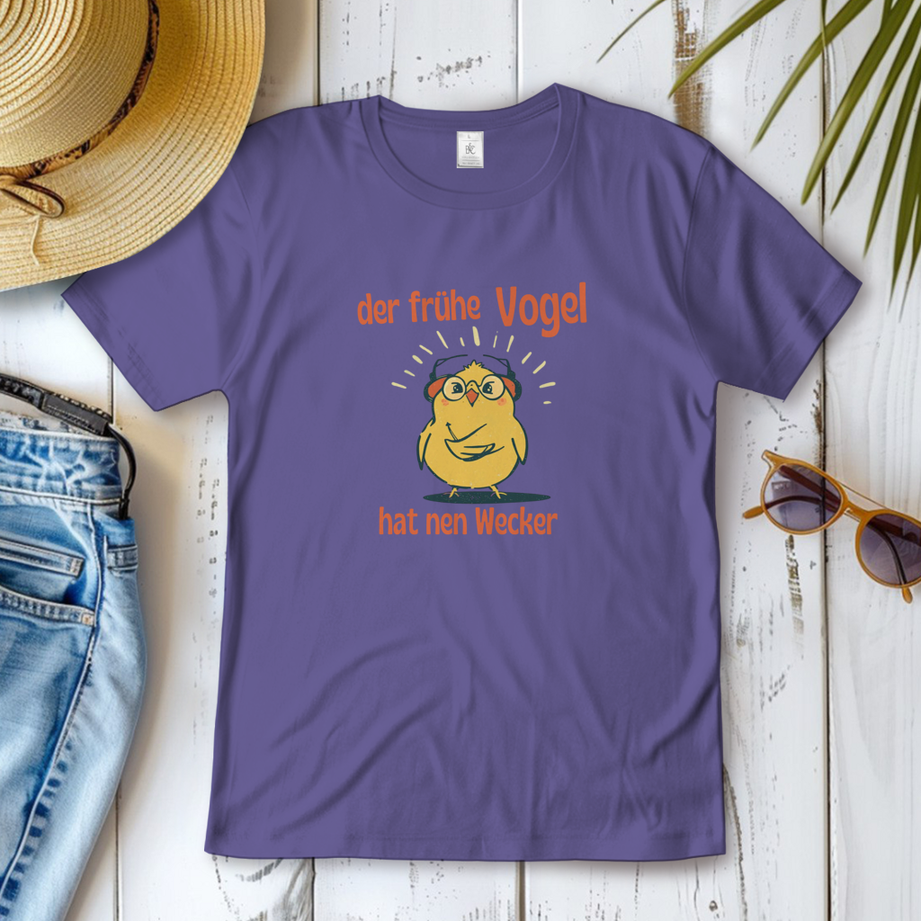 Damen T-Shirt Der frühe Vogel 2