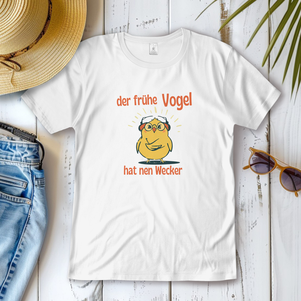 Damen T-Shirt Der frühe Vogel 2