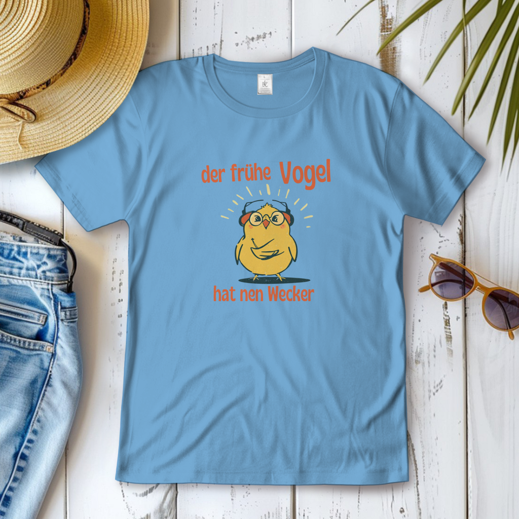 Damen T-Shirt Der frühe Vogel 2