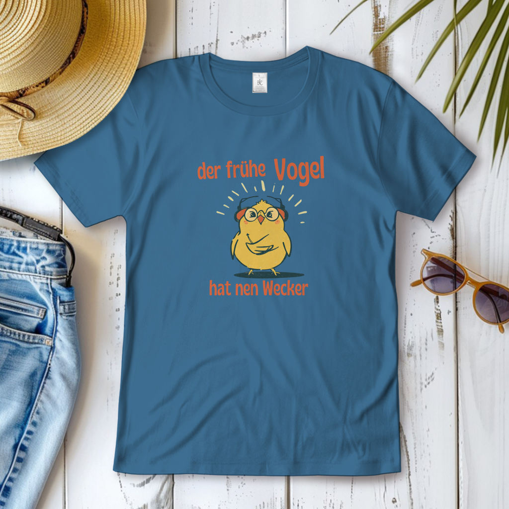 Damen T-Shirt Der frühe Vogel 2