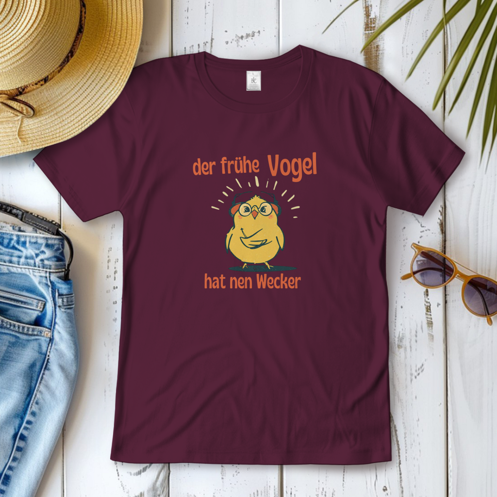 Damen T-Shirt Der frühe Vogel 2