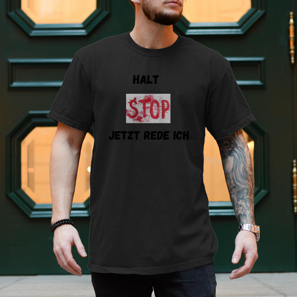 Herren T-Shirt halt stop