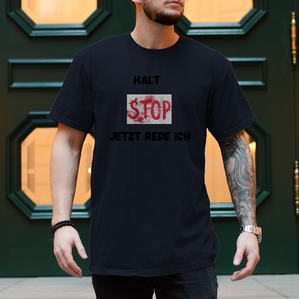 Herren T-Shirt halt stop