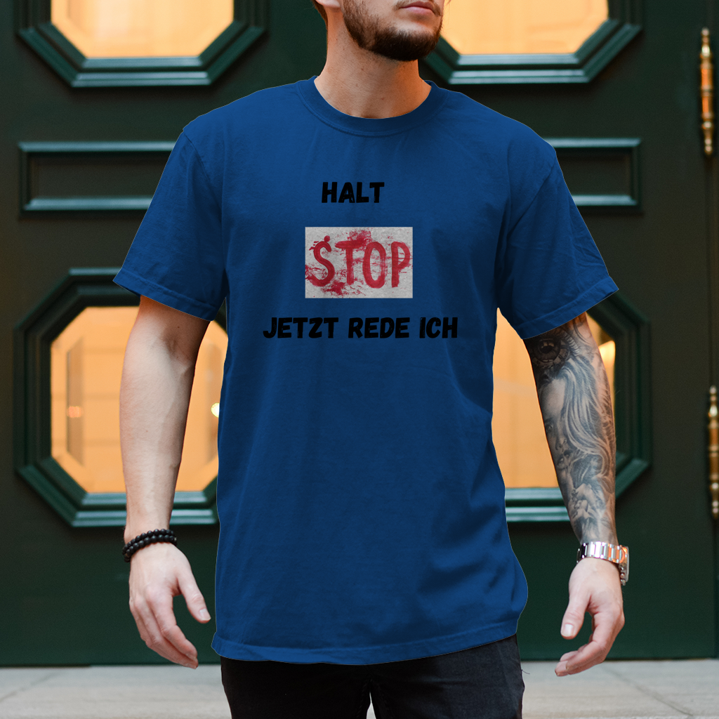 Herren T-Shirt halt stop