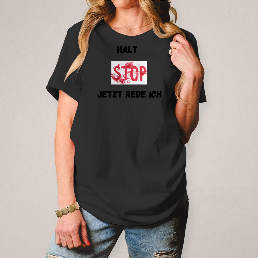Damen T-Shirt halt stop