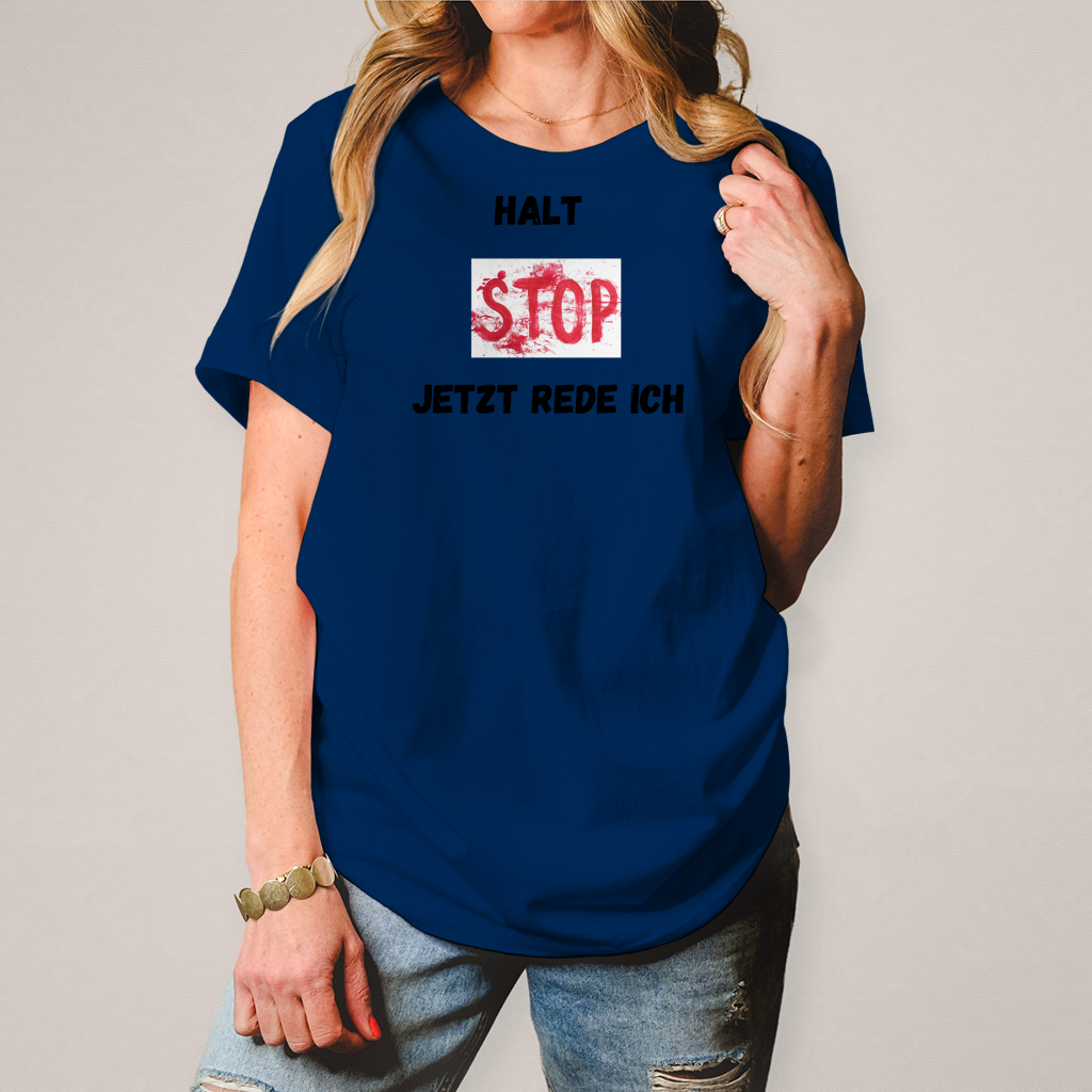 Damen T-Shirt halt stop