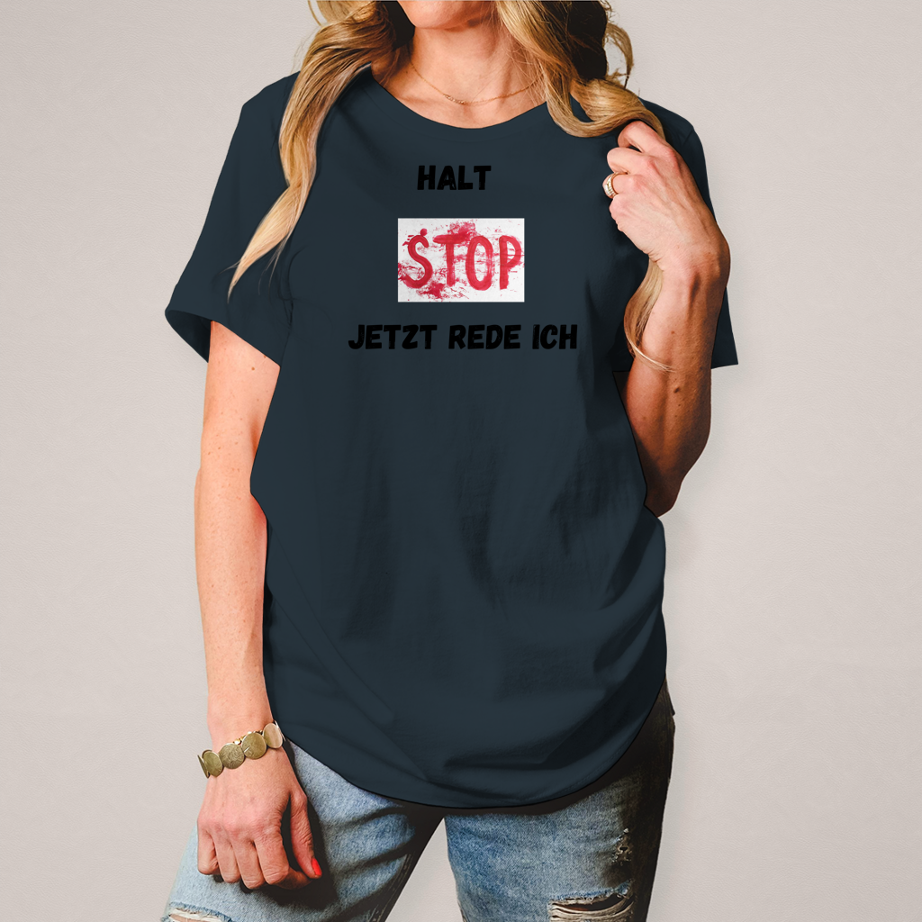 Damen T-Shirt halt stop