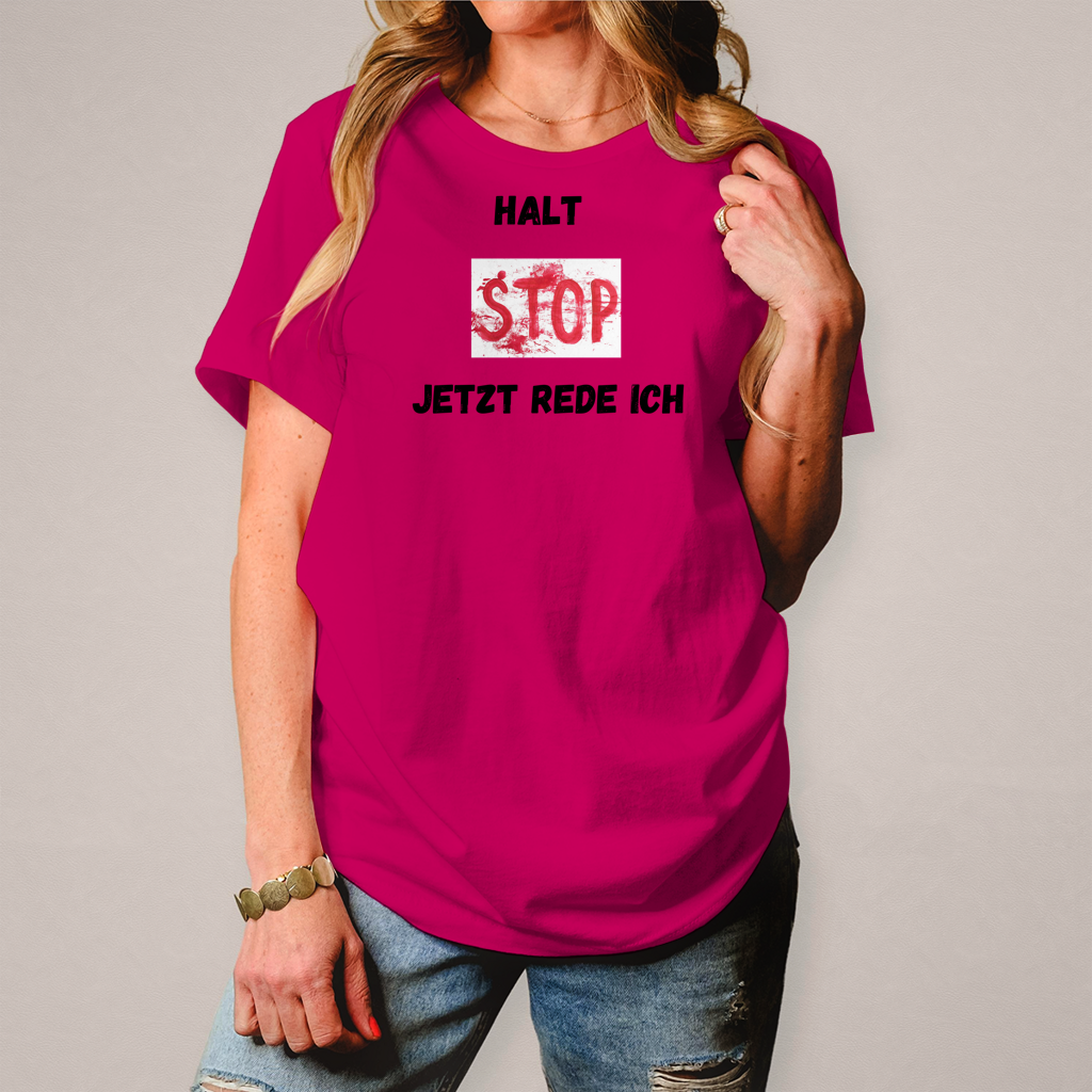 Damen T-Shirt halt stop
