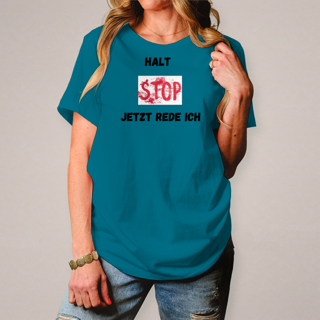 Damen T-Shirt halt stop