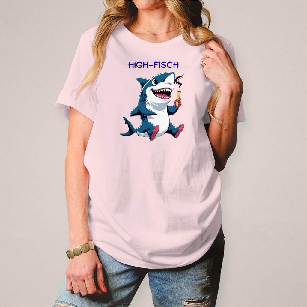 Damen T-Shirt high- fisch