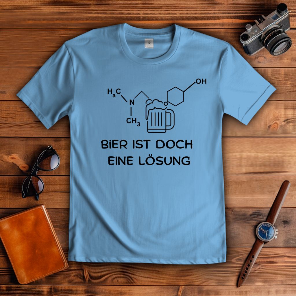 Herren T-Shirt Bier ist eine Lösung