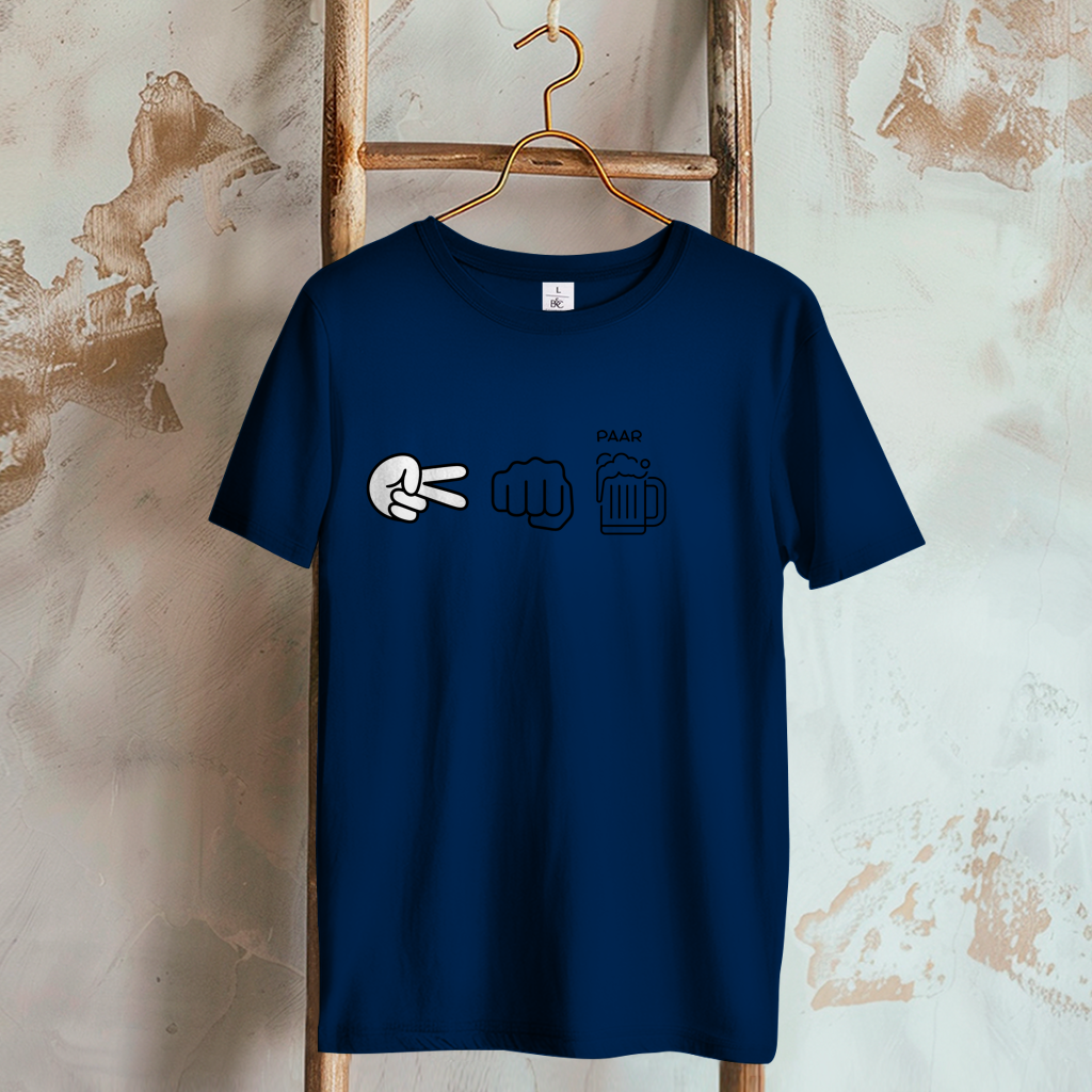 Damen T-Shirt Schere,Stein,Bier