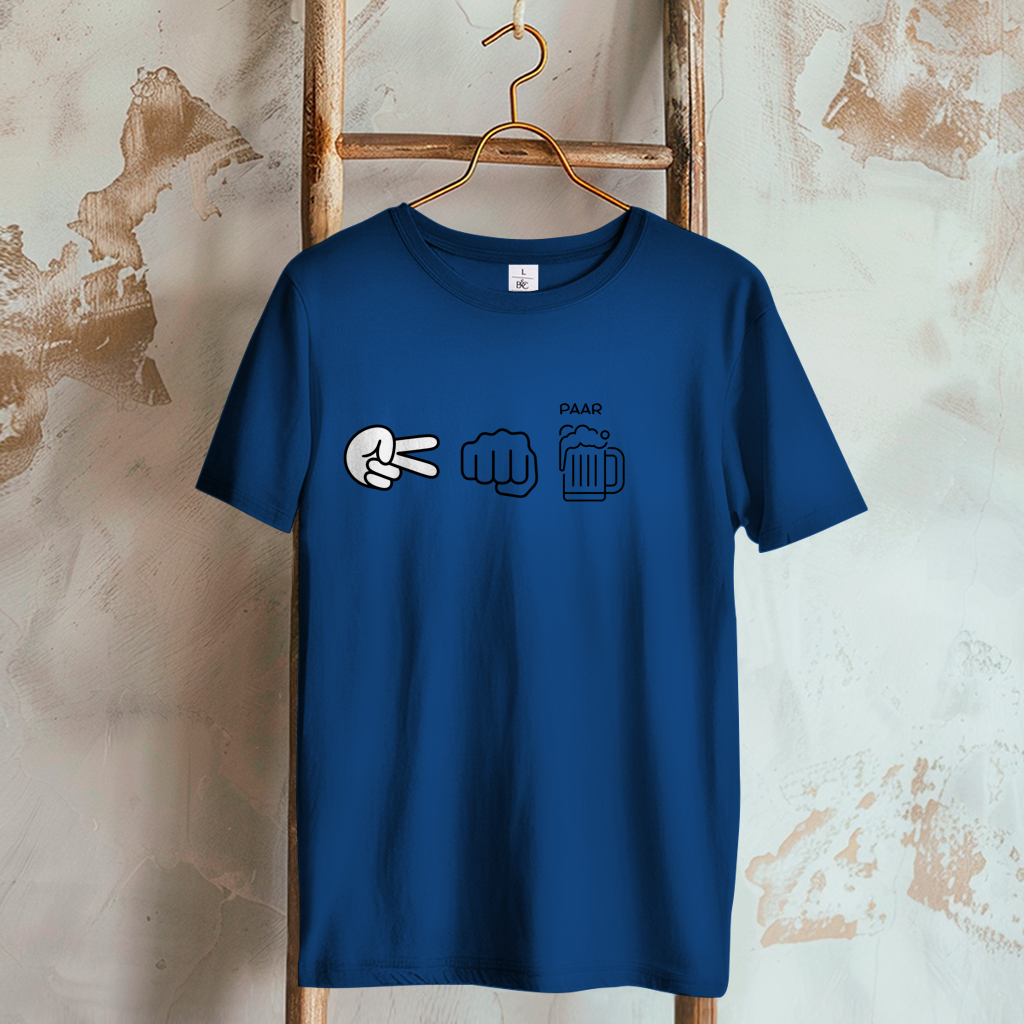 Damen T-Shirt Schere,Stein,Bier