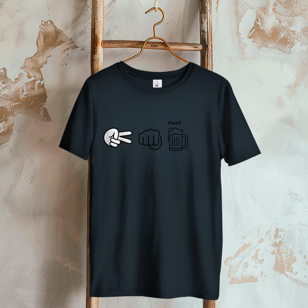 Damen T-Shirt Schere,Stein,Bier