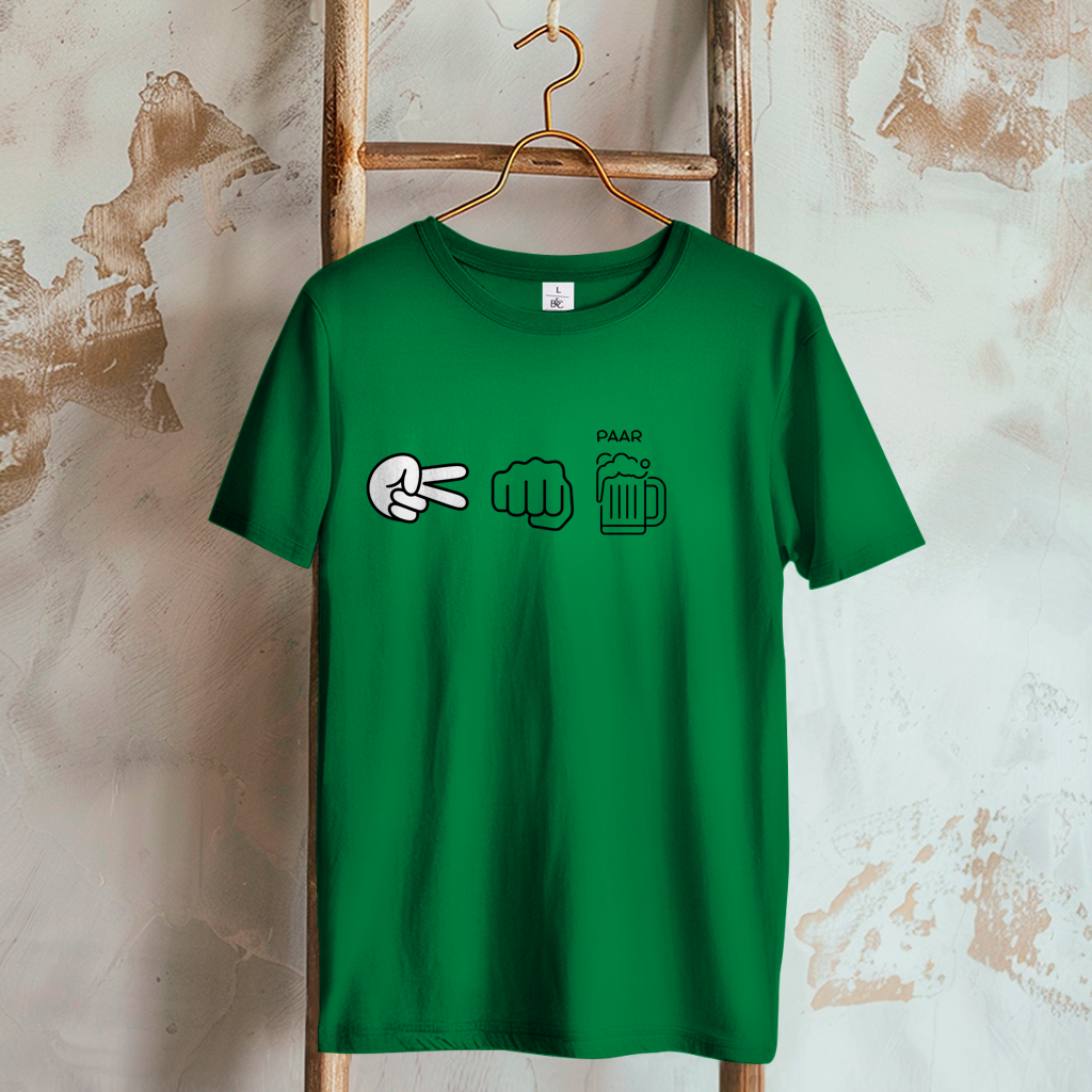 Damen T-Shirt Schere,Stein,Bier