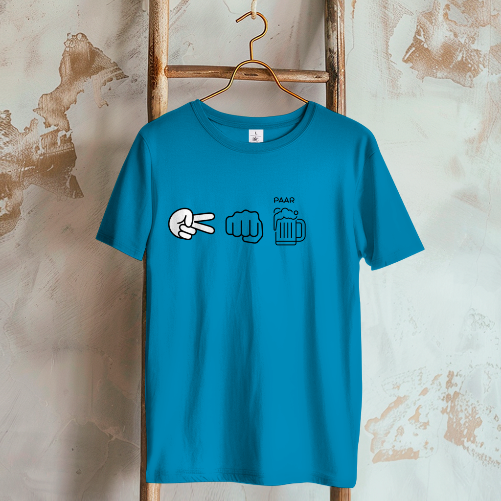 Damen T-Shirt Schere,Stein,Bier