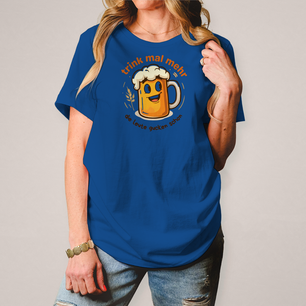 Damen T-Shirt Trink mal mehr