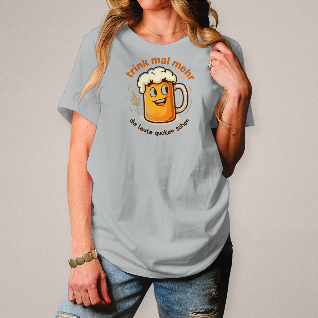Damen T-Shirt Trink mal mehr