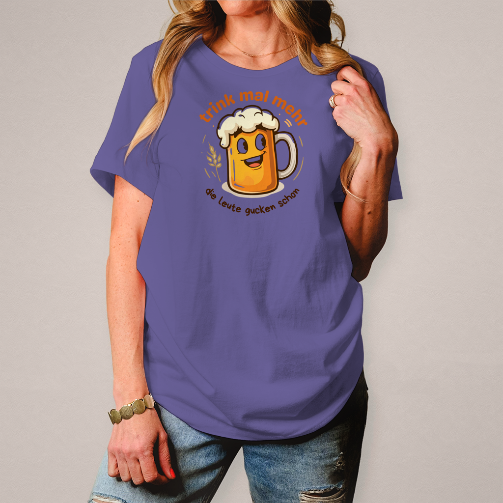 Damen T-Shirt Trink mal mehr