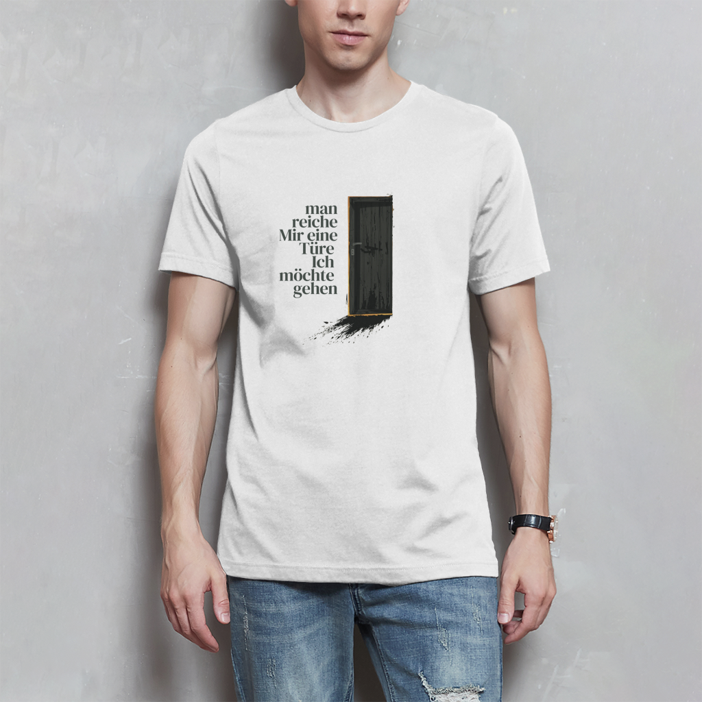 Herren T-Shirt man reiche mir eine Türe