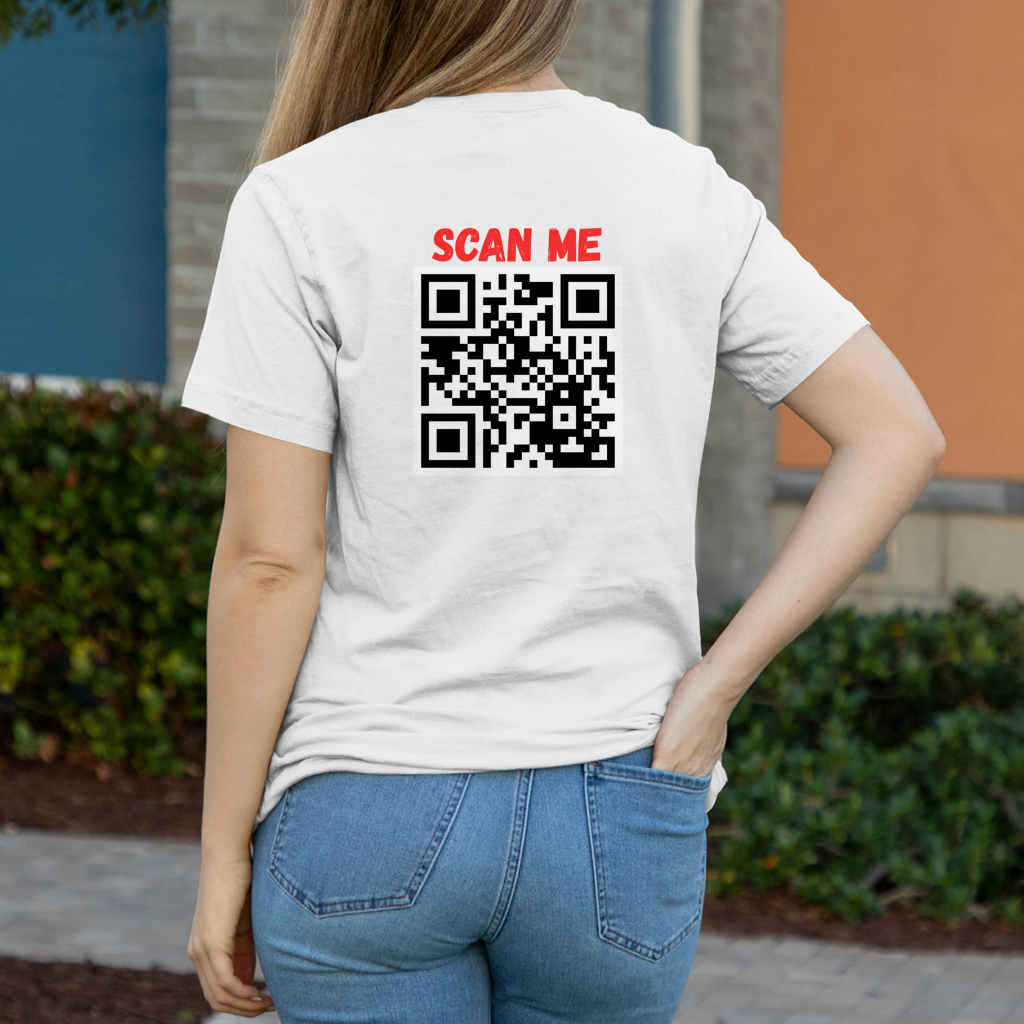 Damen T-Shirt Scan me